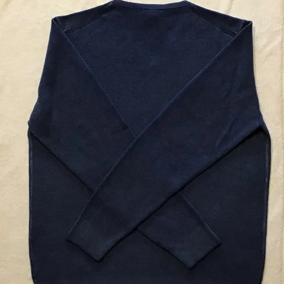 NWT Ledbury M XXL Marshfield v-neck extra fine merino wool sweater in Cadet Blue